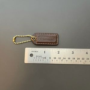 Coach Chocolate Leather Hang Tag